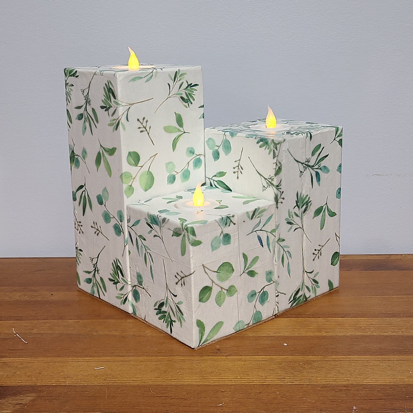 "Leaves" LED Candle Holder Post