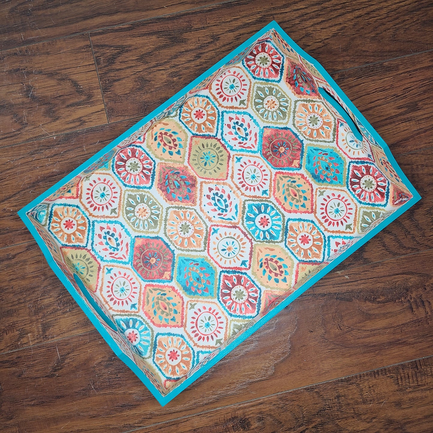Hexagon of Flowers tray