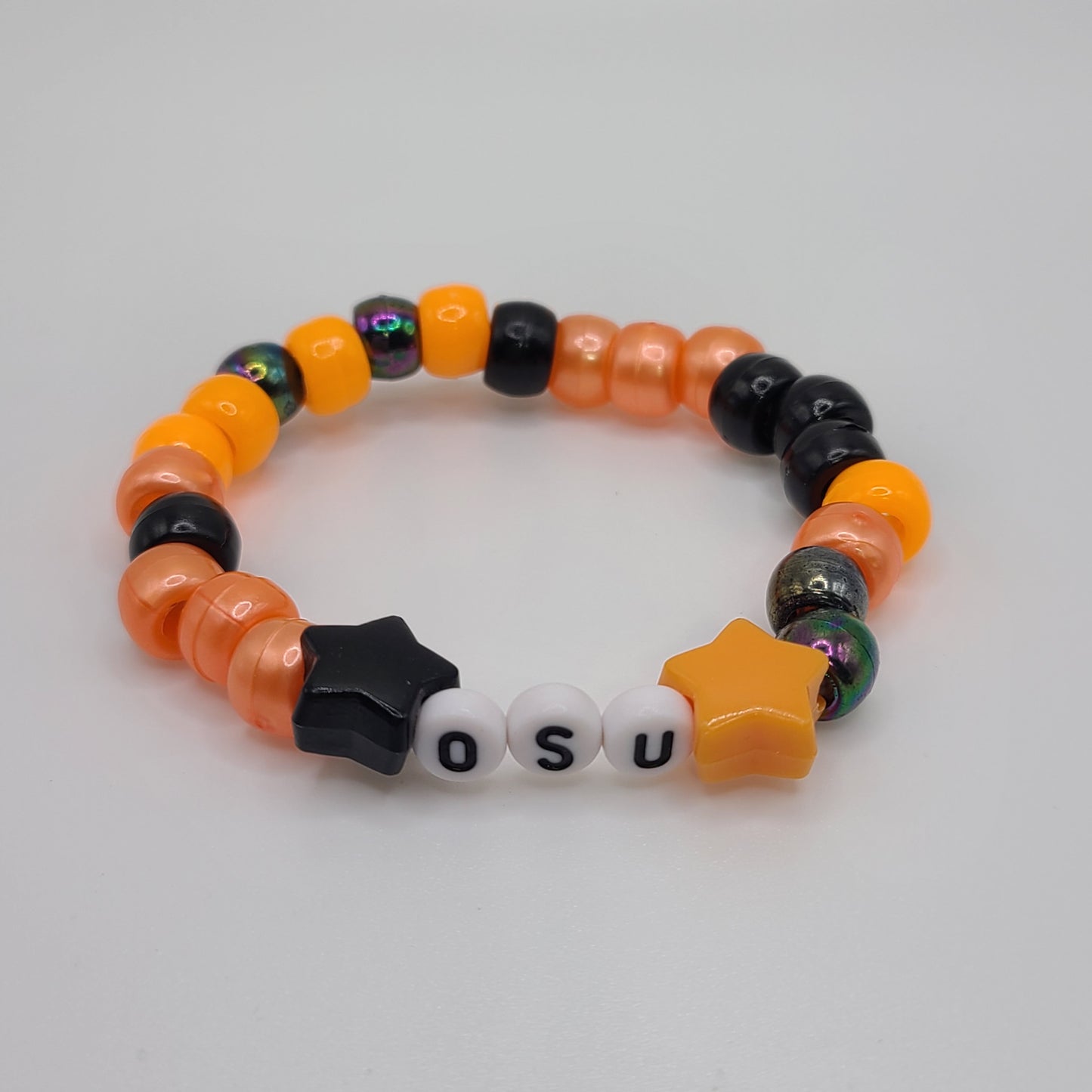 Oklahoma State University Pony Bead Bracelet