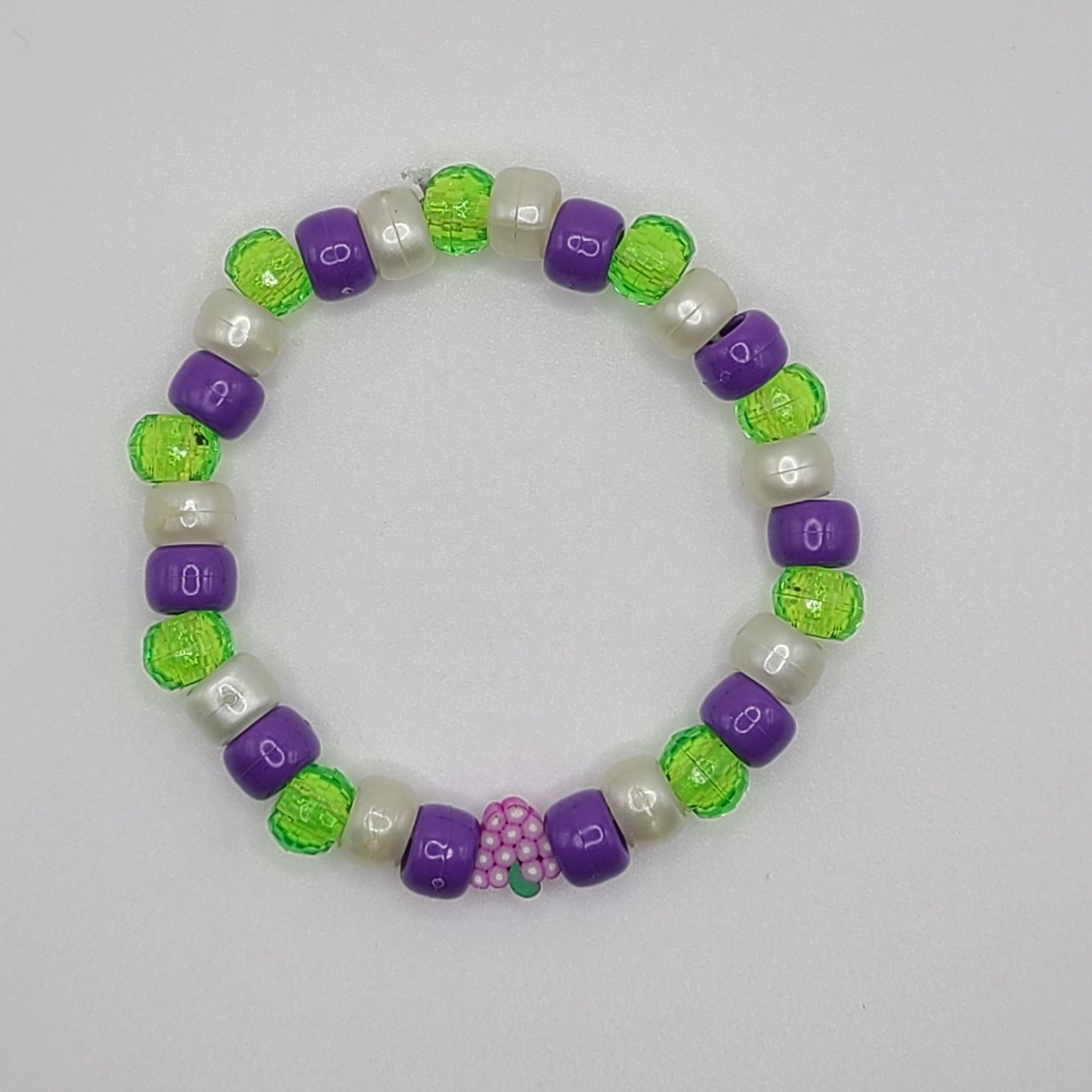 Grape Pony Bead Bracelet