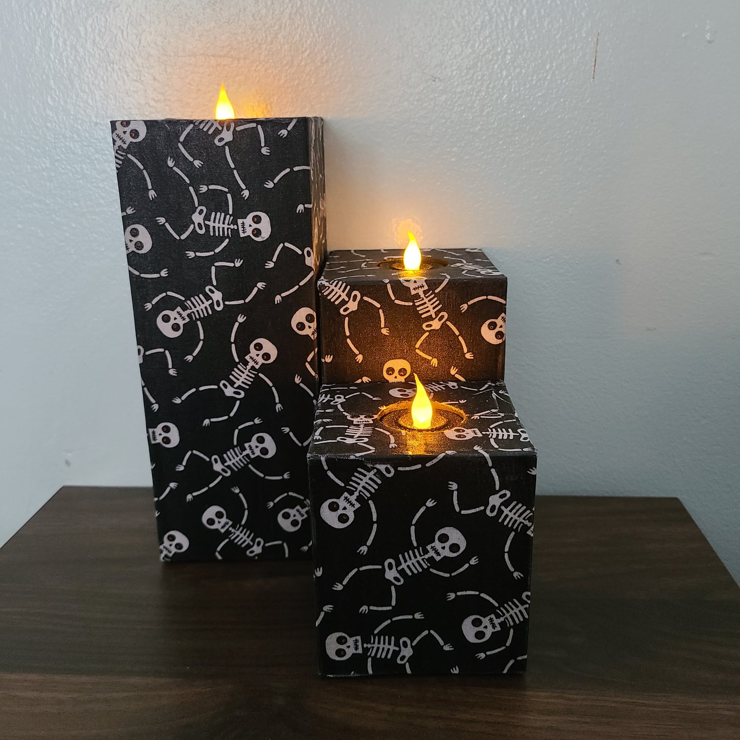 "Skeletons" LED Candle Holder Post