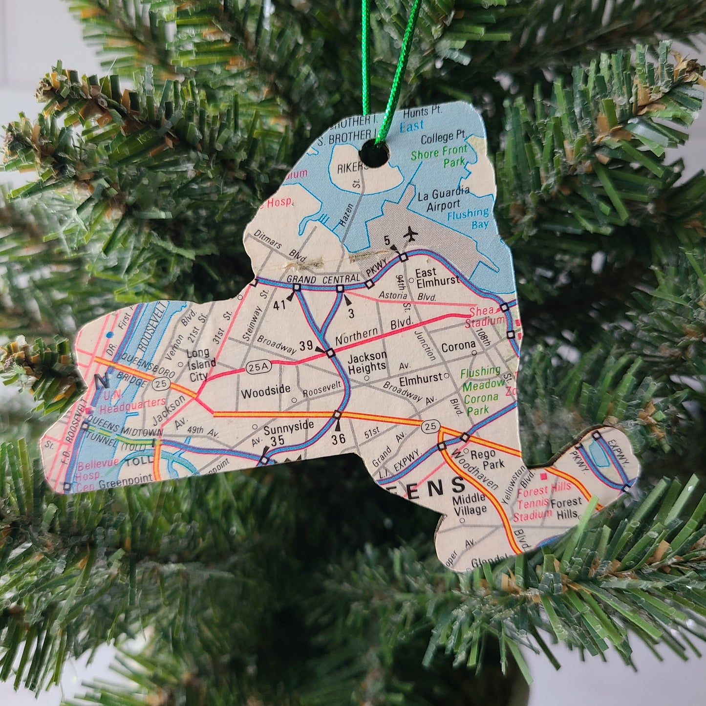 NEW YORK - "Lexington School for the Deaf in East Elmhurst" Map Ornament