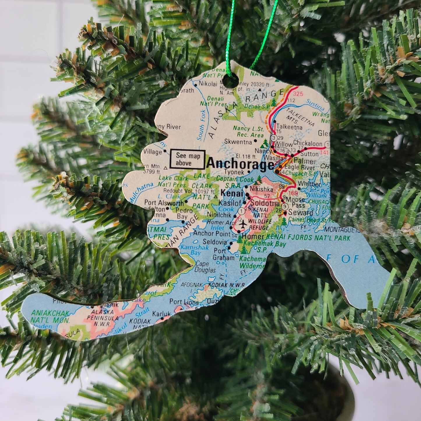 ALASKA - "Alaska State School for the Deaf and Hard of Hearing in Anchorage" Map Ornament