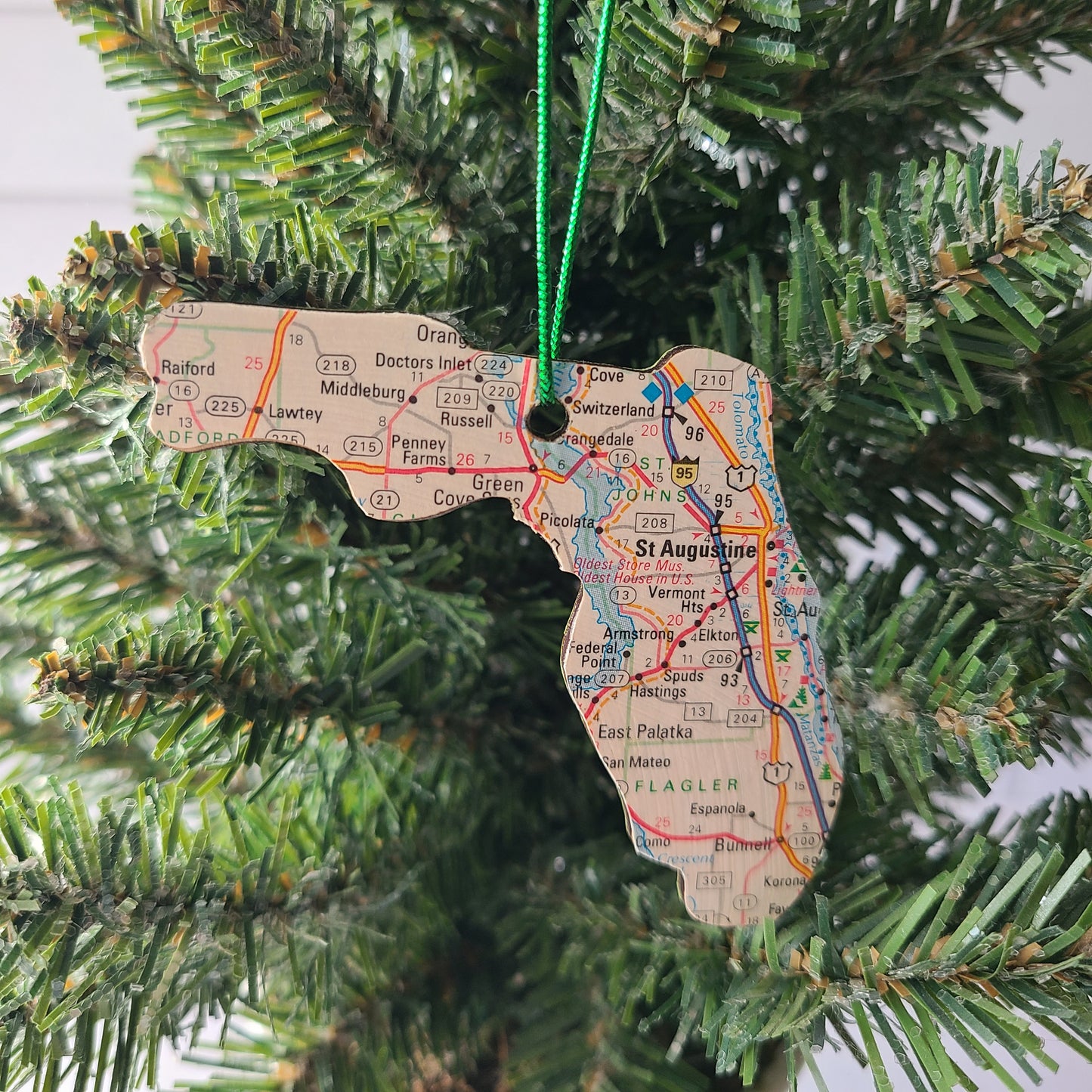 FLORIDA - "Florida School for the Deaf and the Blind in St. Augustine" Map Ornament