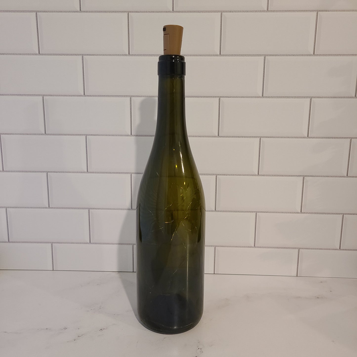 Fairy Light Wine Bottle - Antique Green Burgundy