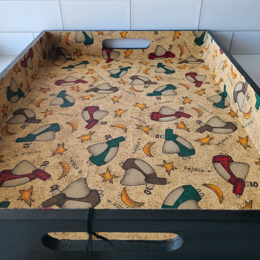 "Angels Rejoice" wood tray