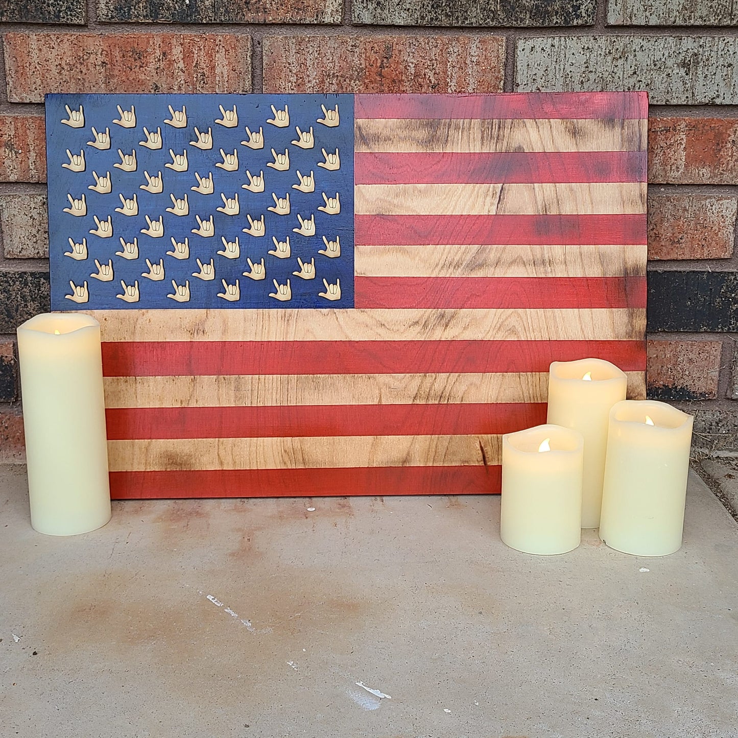 US Flag (I Love You Stars) - Custom Order