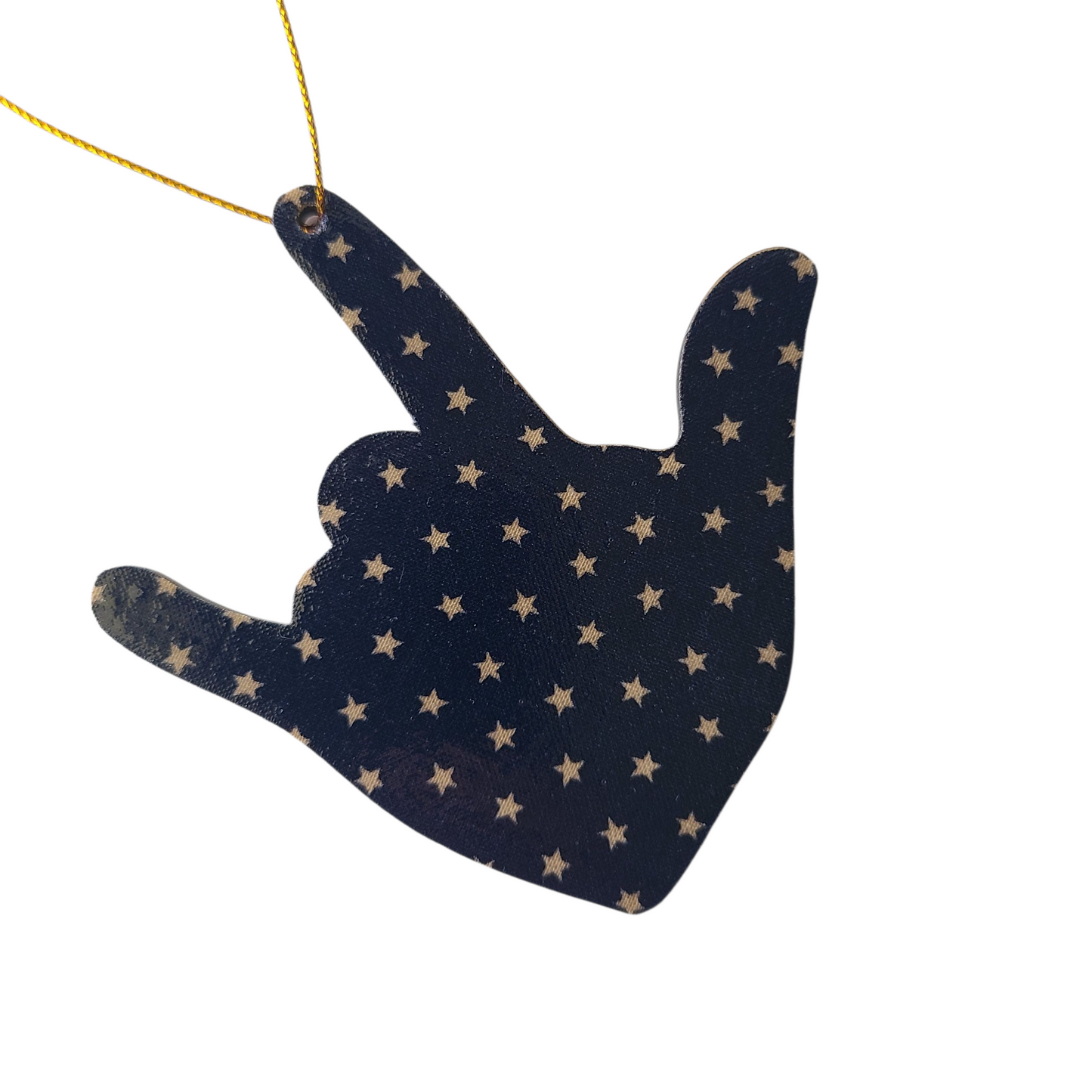 "I Love You, Red and Blue Stars" ornament