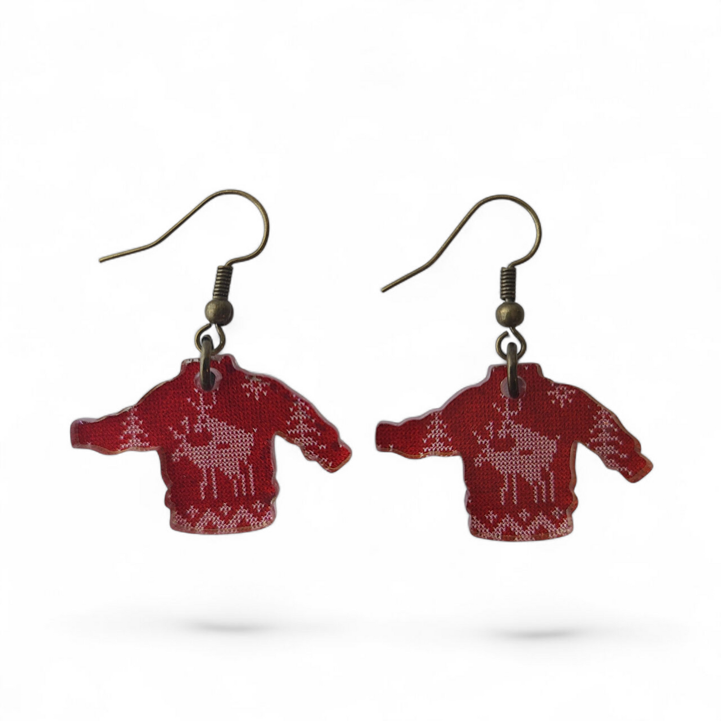 "Naughty Reindeers Sweater" earrings (BRASS)