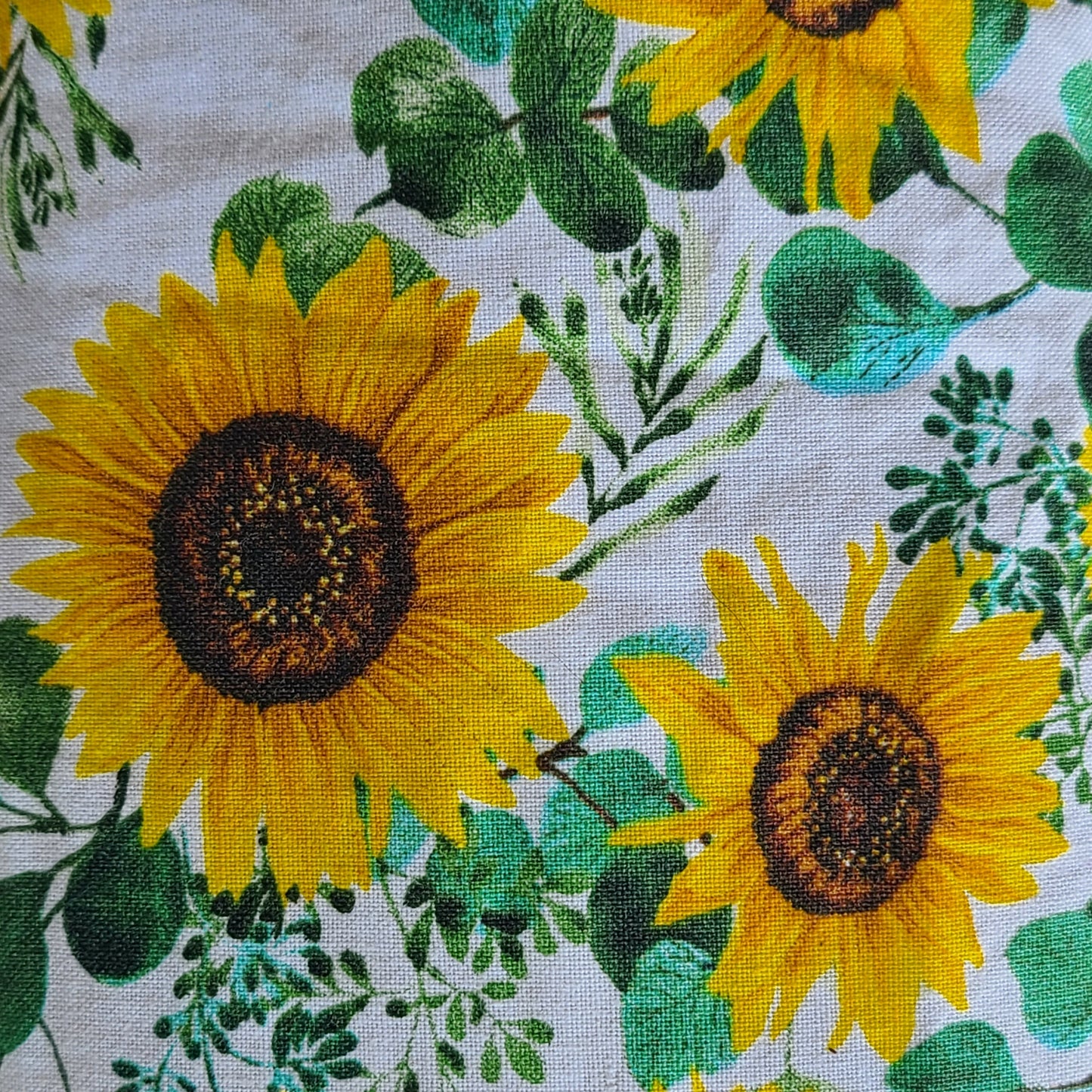 "Sunflowers (White)" Rice Bag