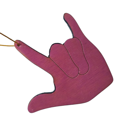 "I Love You, Pink Vines" ornament