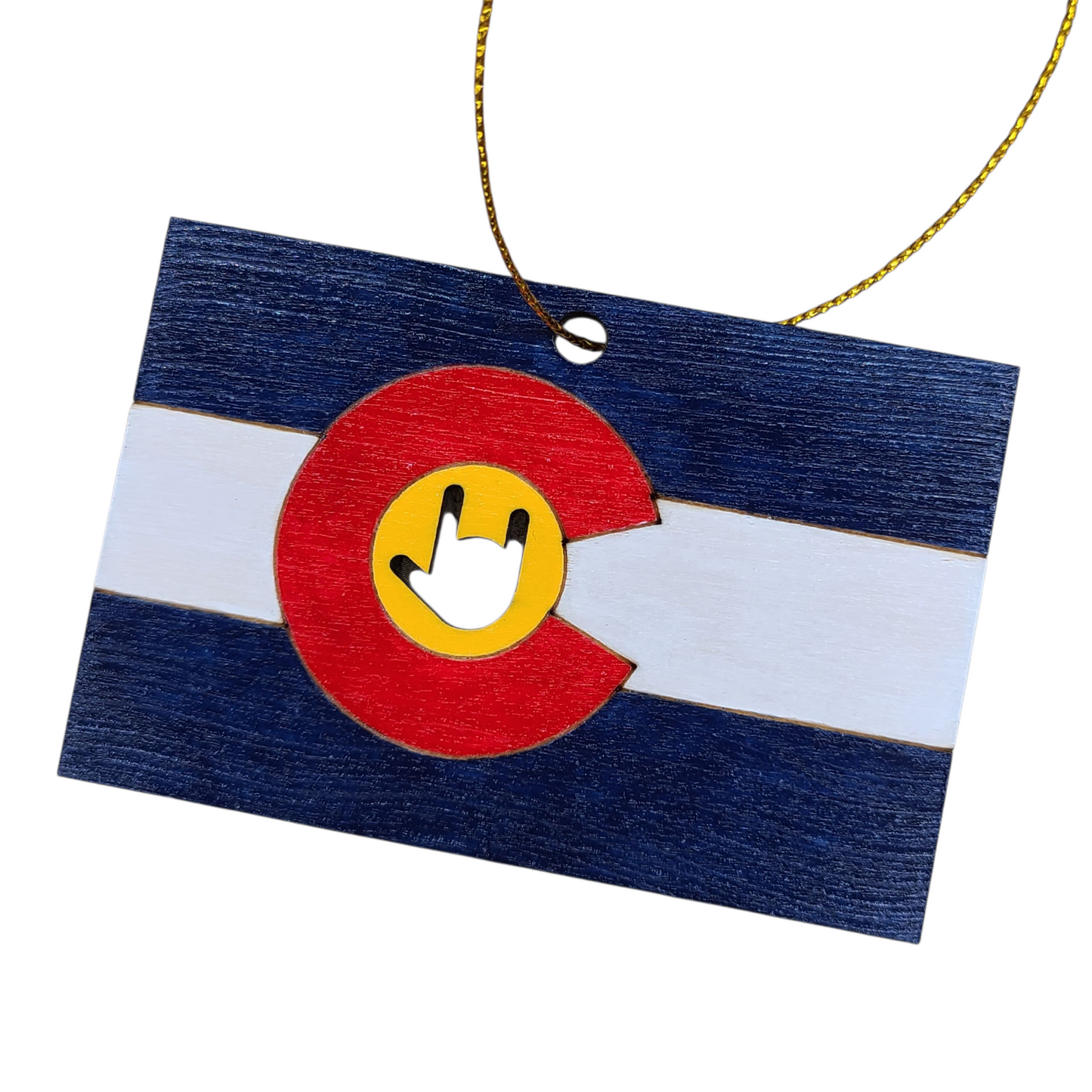"I Love You, Colorado Flag" ornament