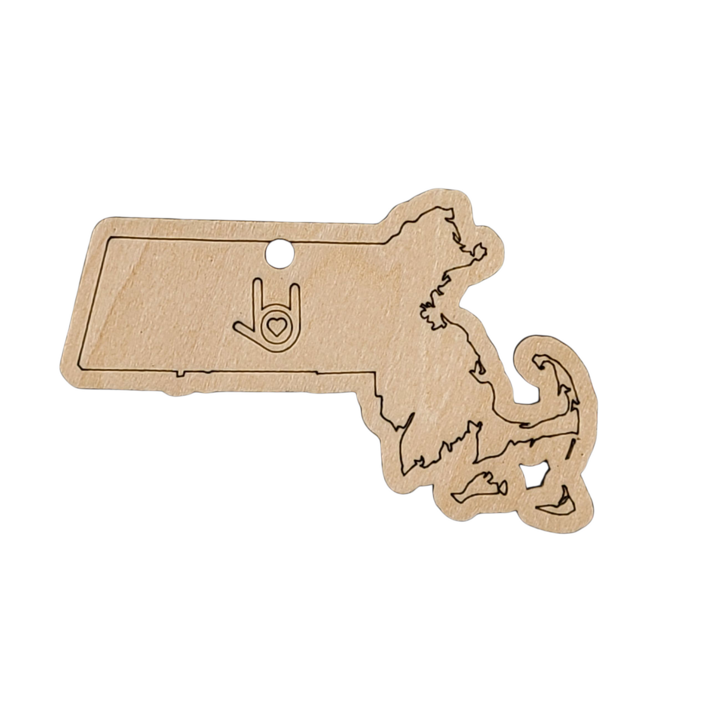 "I Love You, Massachusetts" ornament