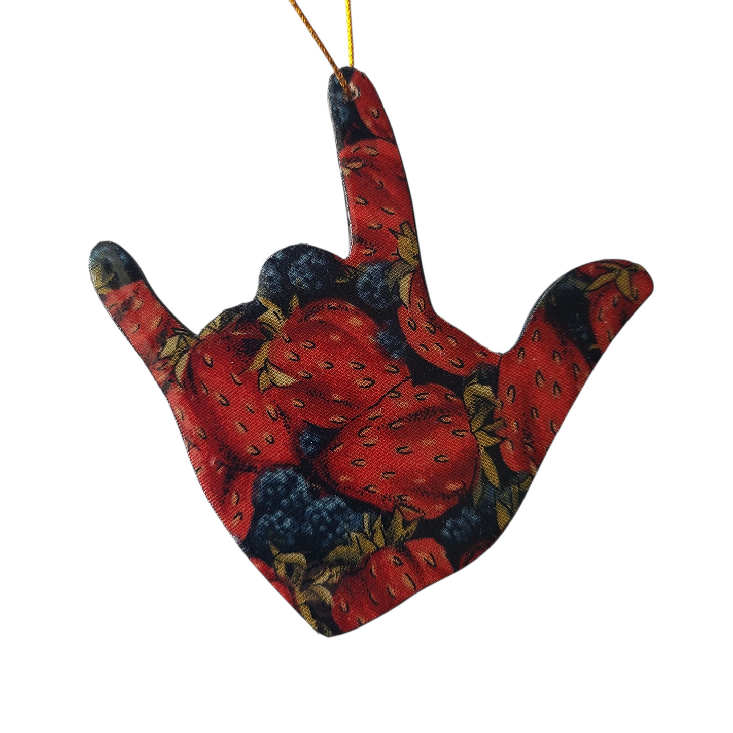 "I Love You, Strawberries & Blueberries" ornament
