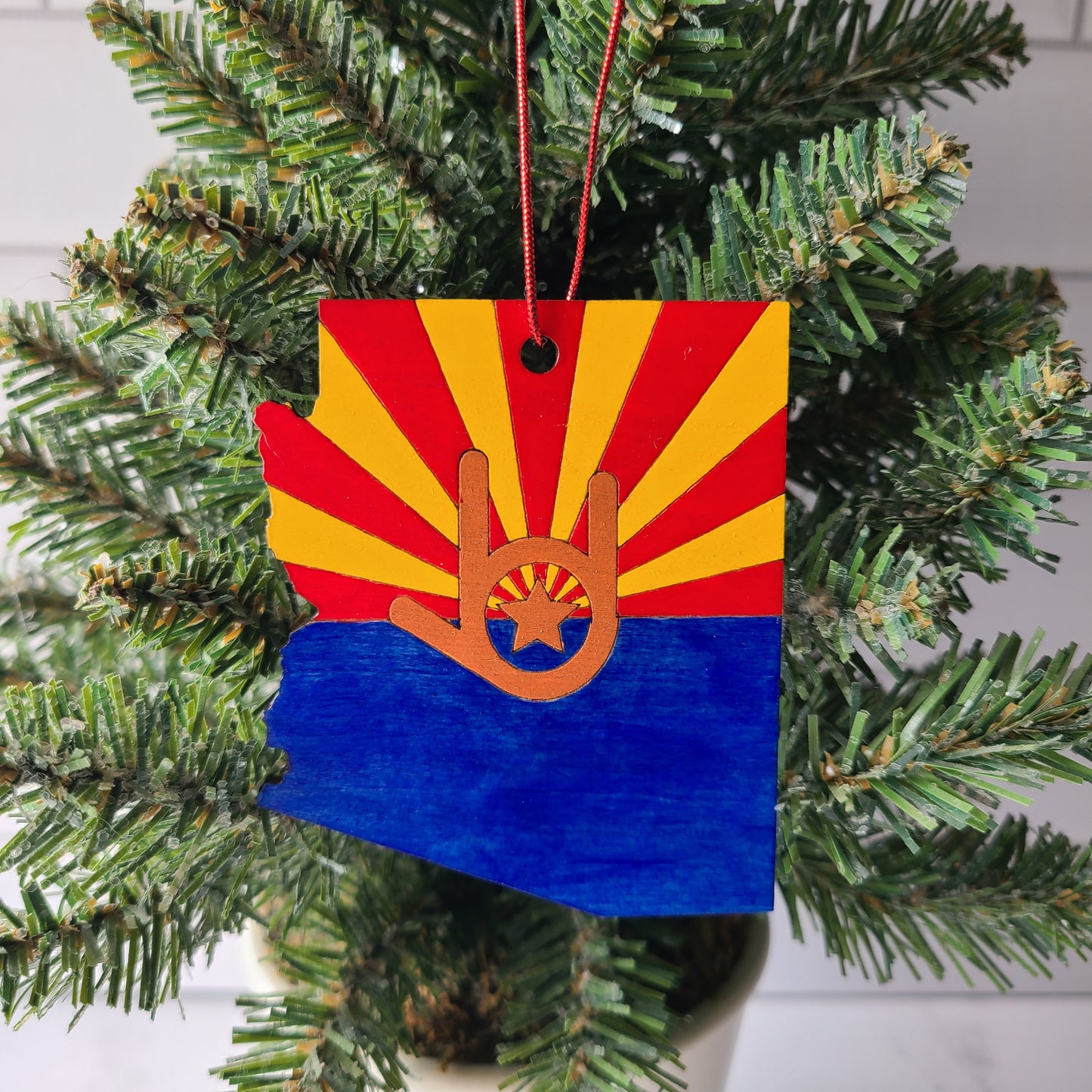 "I Love You Arizona Flag" ornament