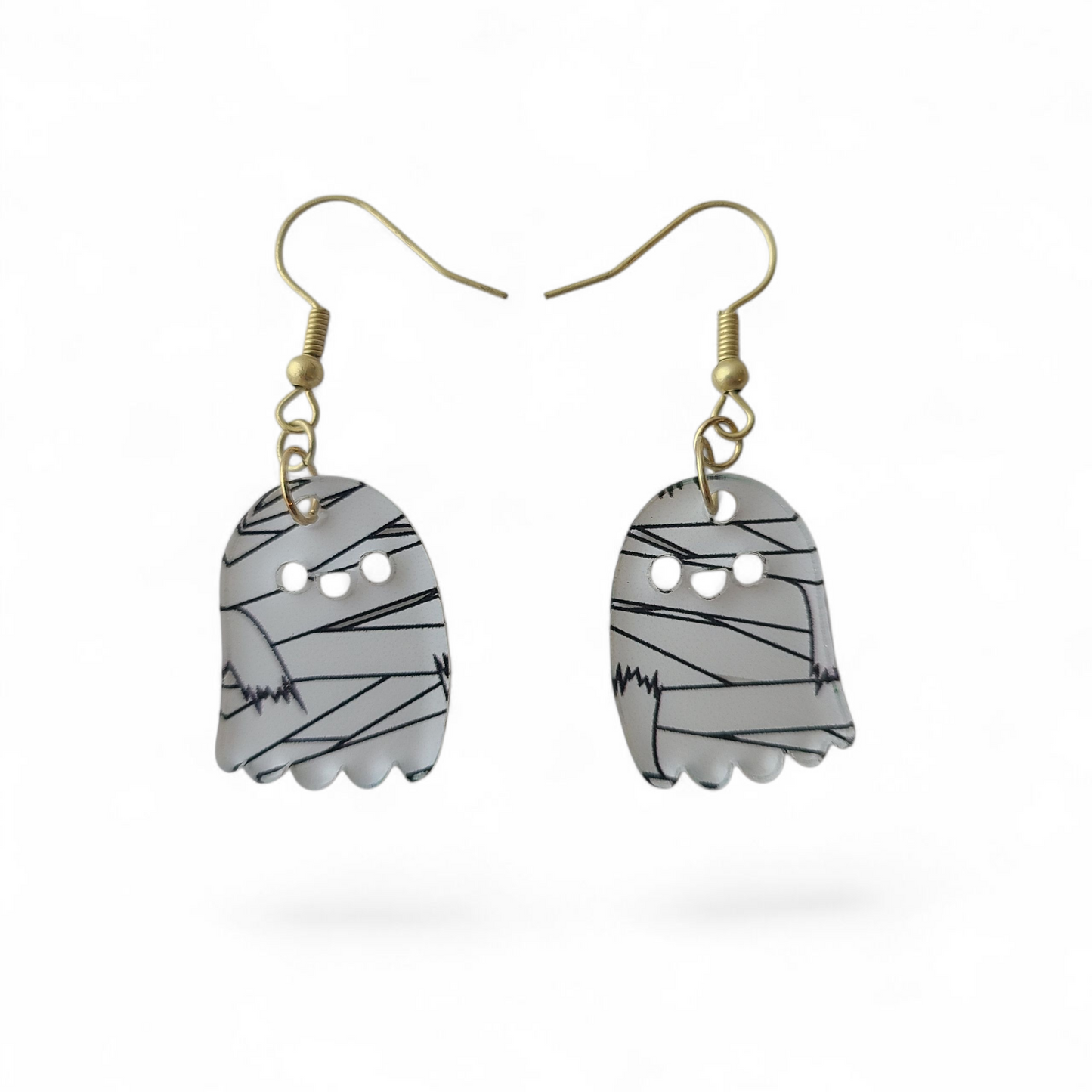 "Mummy Ghosts" earrings (FROSTED GOLD)