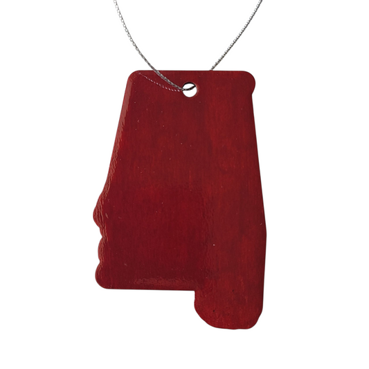 "I Love You, Alabama (Red/White/Silver)" ornament