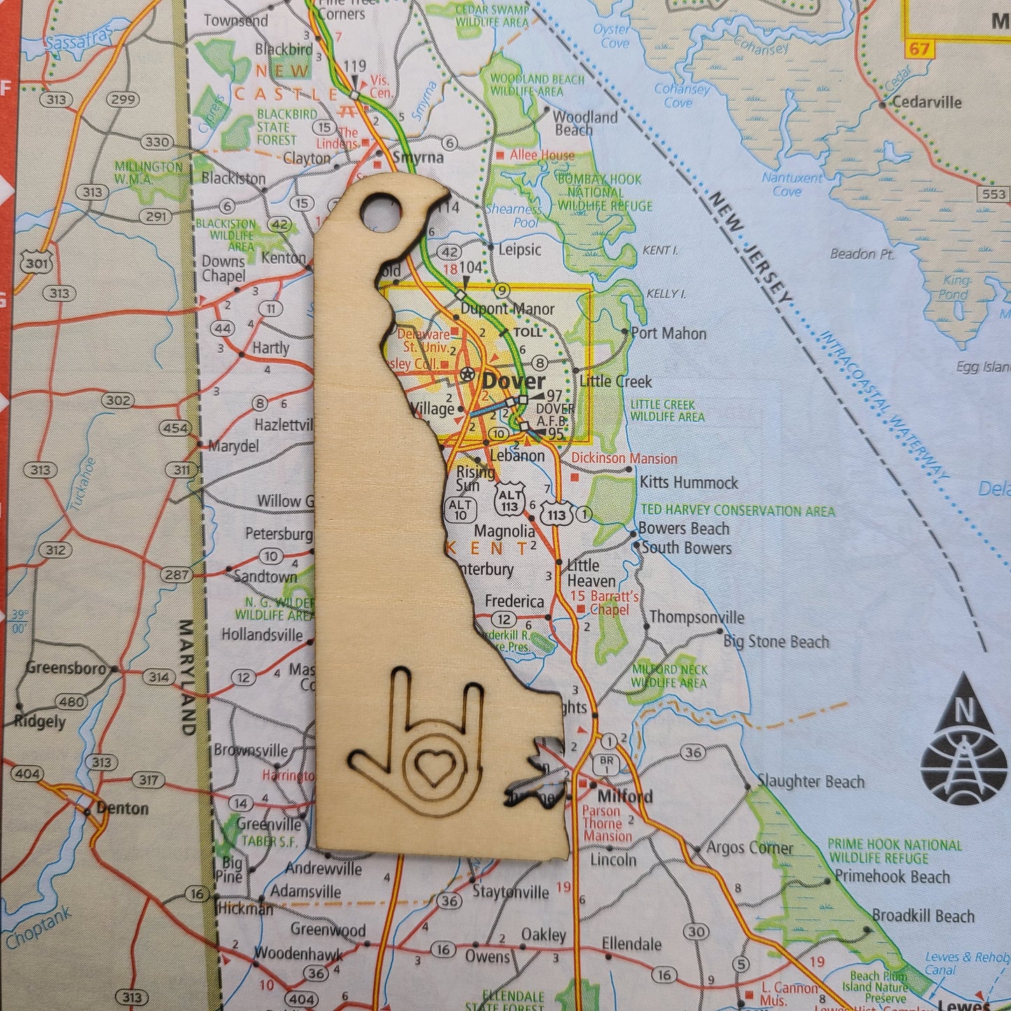 "I Love You Delaware" ornament