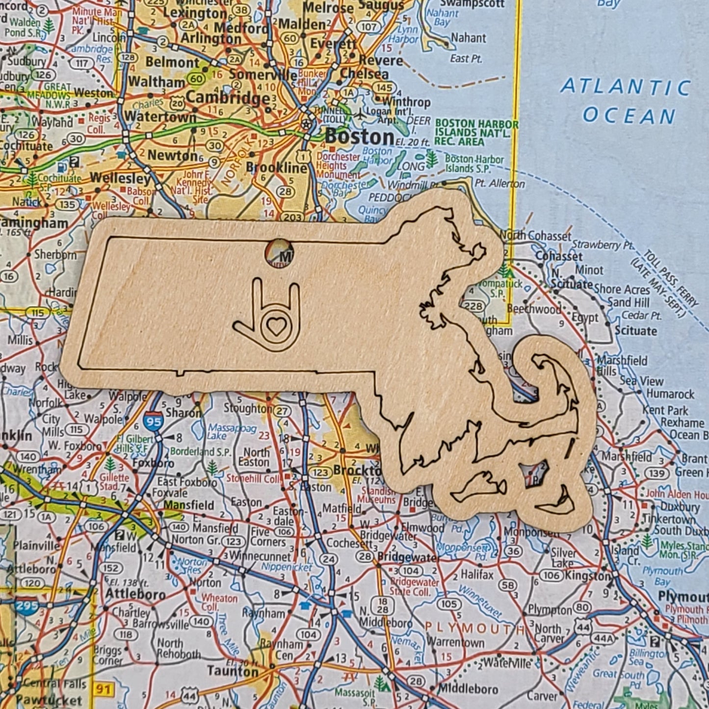 "I Love You Massachusetts" ornament