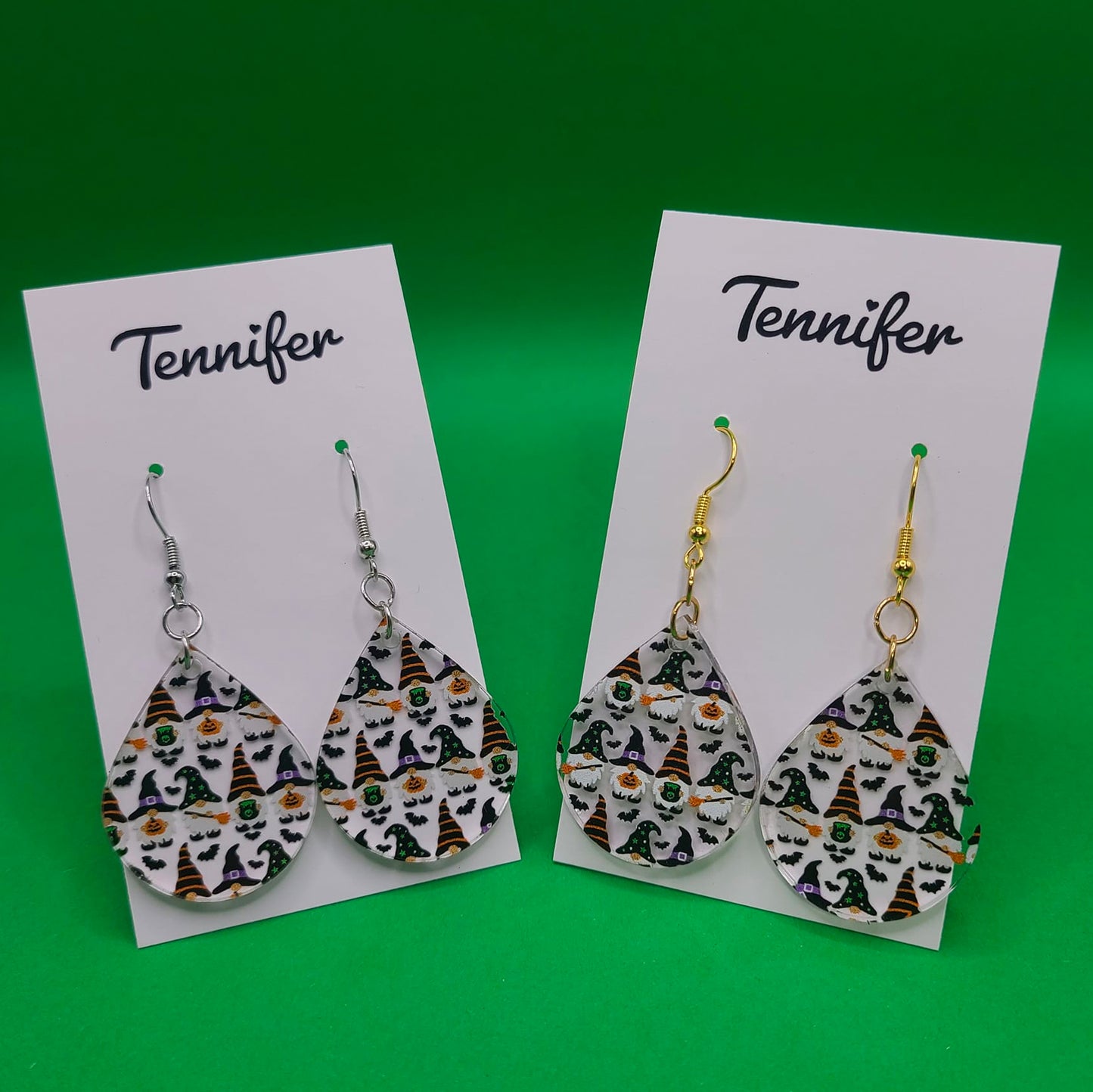 "Halloween Gnomes" teardrop earrings
