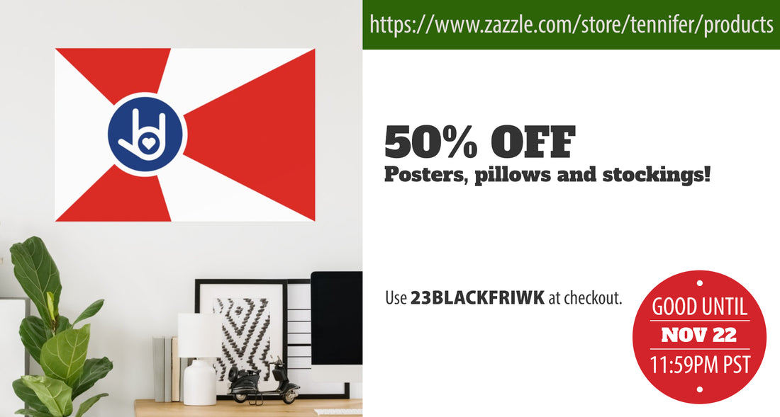 50% Off Posters, Pillows & Christmas Stockings on Zazzle Today