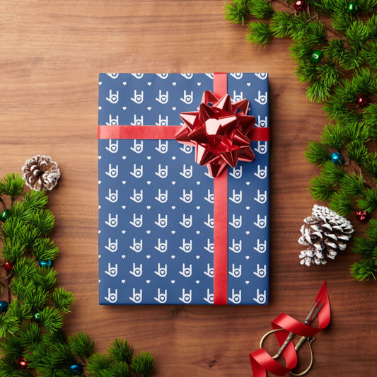 "I Love You" Christmas Wrapping Paper