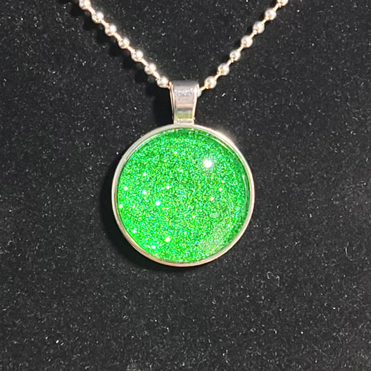 Glitter Green Necklace