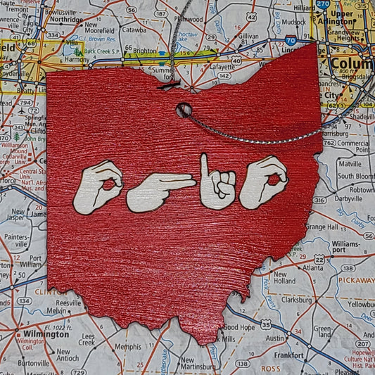 Ohio (red) ornament