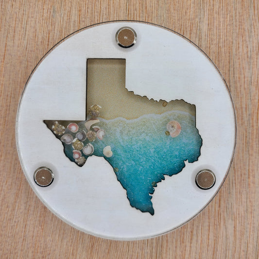 "Gone to the Beach in Texas" Coaster