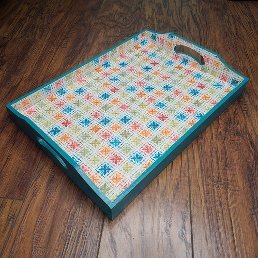 Floral Squares tray