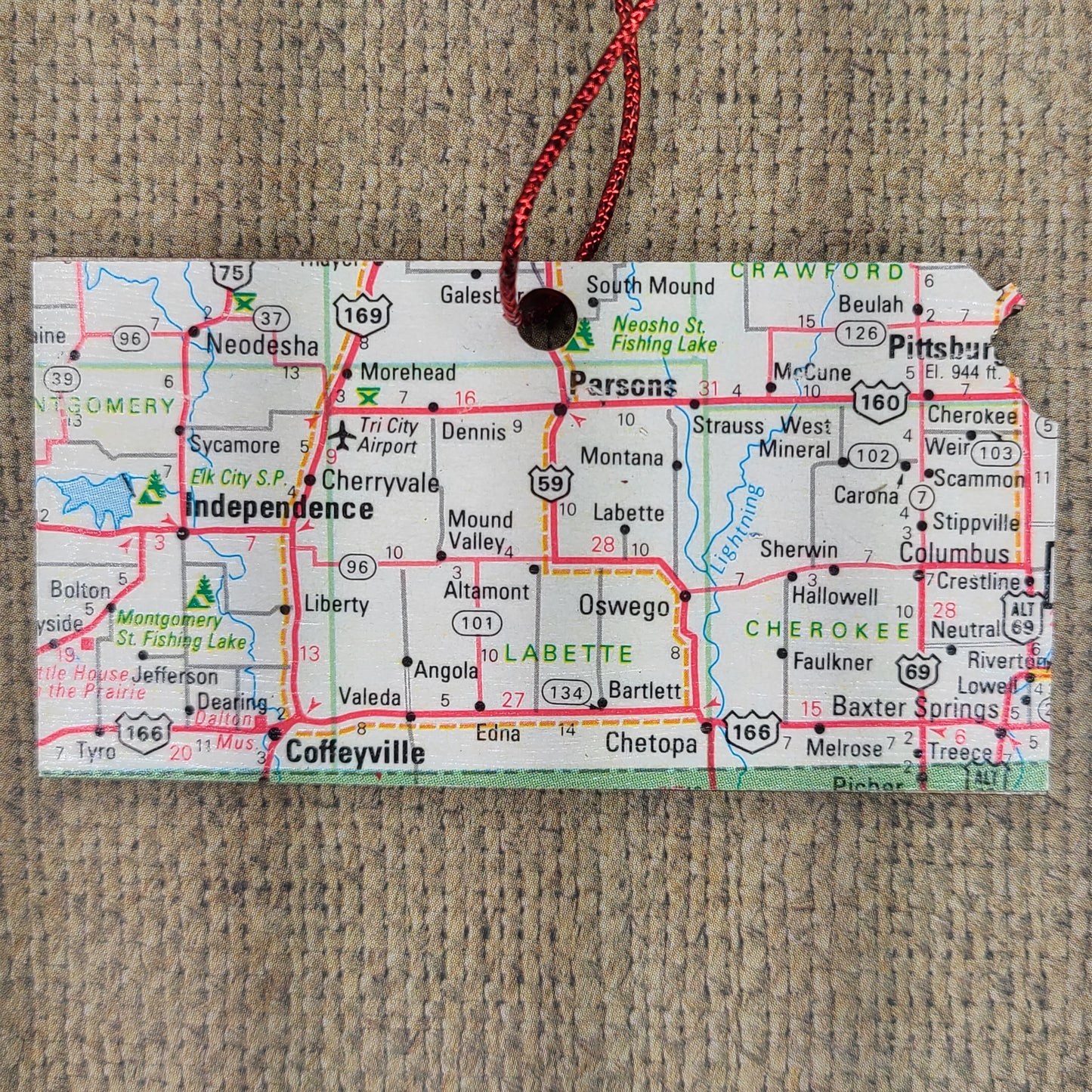 1980 Kansas (Coffeyville/Independence/Parsons/Pittsburg) Ornament