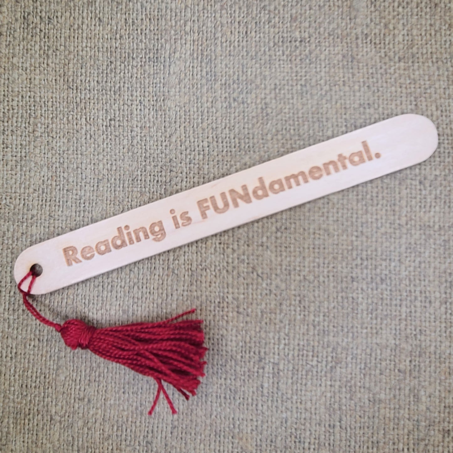 "Reading is FUNdamental." popsicle bookmark