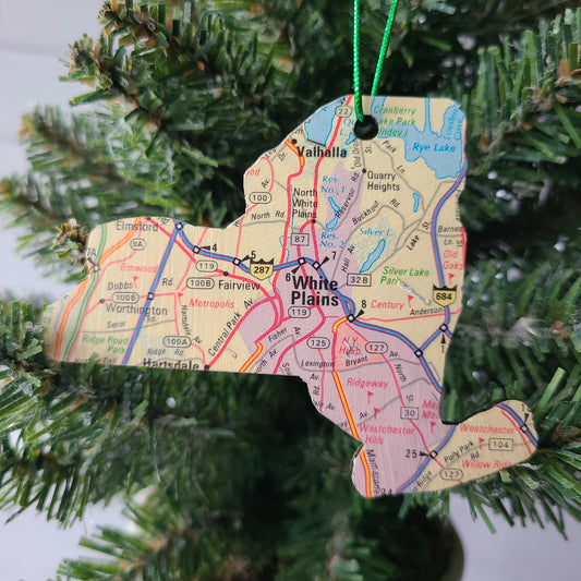 "New York School for the Deaf (Fanwood) in White Plains, New York" Map Ornament