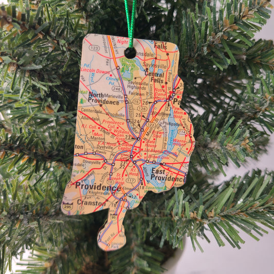 "Rhode Island School for the Deaf in Providence, Rhode Island" Map Ornament