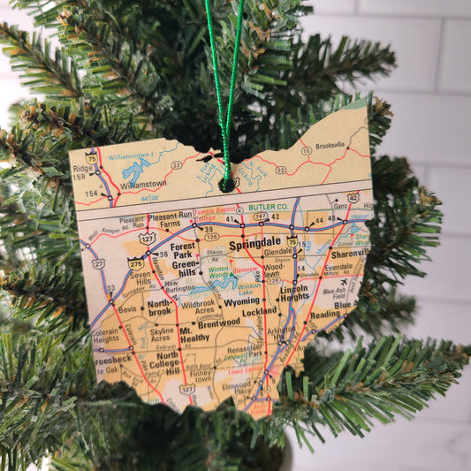 "St. Rita School for the Deaf in Cincinnati, Ohio" Map Ornament