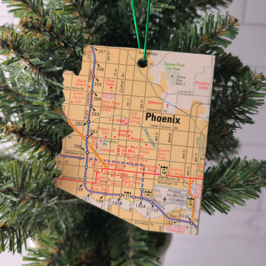 "Phoenix Day School for the Deaf in Phoenix, Arizona" Map Ornament