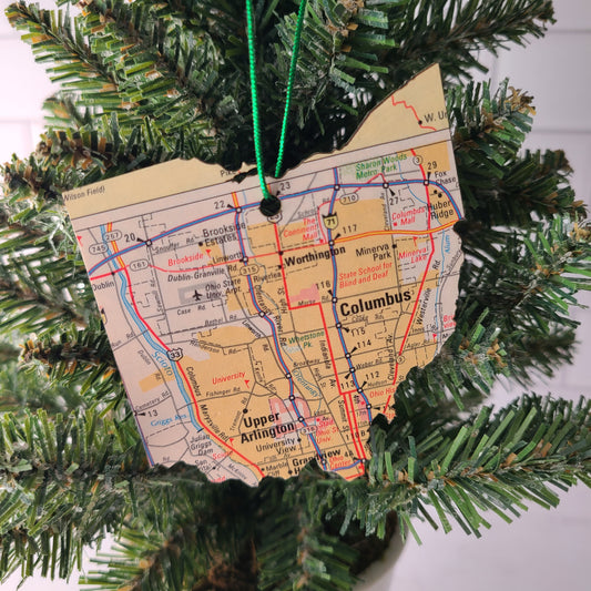 OHIO - "Ohio School for the Deaf in Columbus" Map Ornament