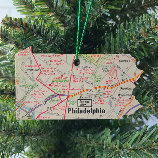 "Pennsylvania School for the Deaf in Philadelphia, Pennsylvania" Map Ornament