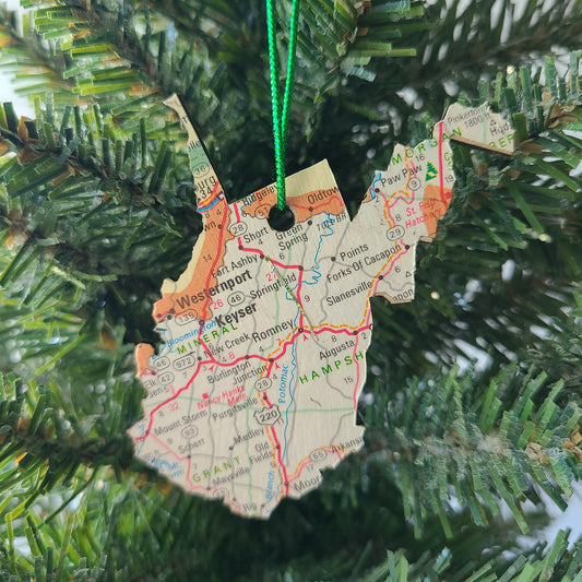 "West Virginia Schools for the Deaf and the Blind in Romney, West Virginia" Map Ornament