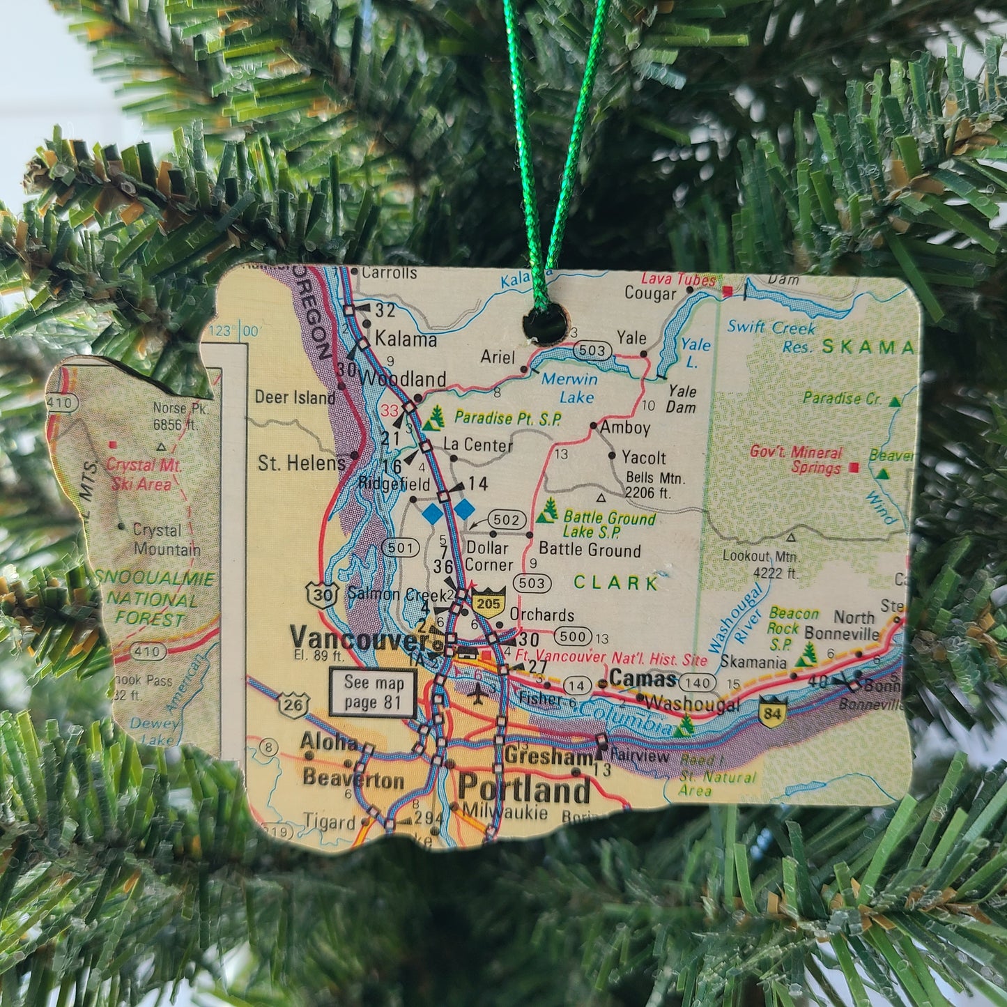"Washington School for the Deaf in Vancouver, Washington" Map Ornament