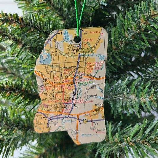 "Mississippi School for the Deaf in Jackson, Mississippi" Map Ornament