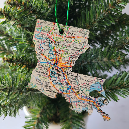 "Louisiana School For the Deaf in Baton Rouge, Louisiana" Map Ornament