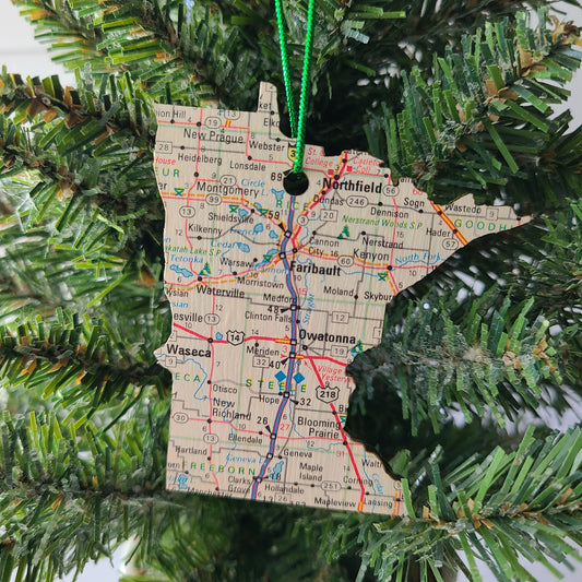 "Minnesota State Academy for the Deaf in Faribault, Minnesota" Map Ornament