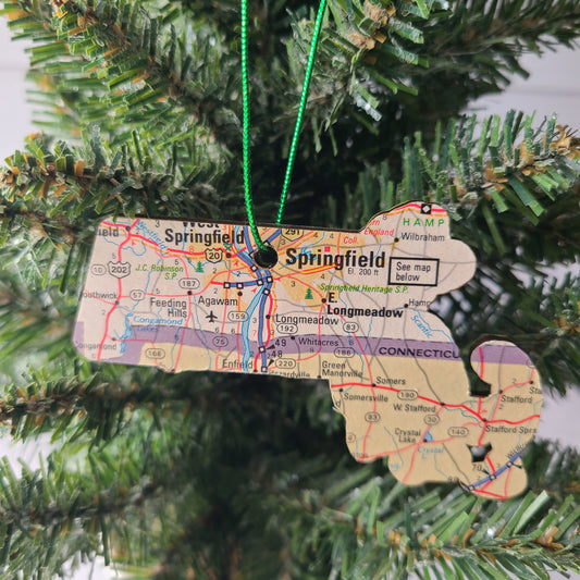 "Willie Ross School for the Deaf in Longmeadow, Massachusetts" Map Ornament