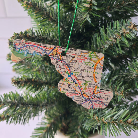 "Maryland School for the Deaf in Frederick, Maryland" Map Ornament