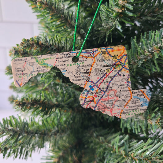 "Maryland School for the Deaf in Columbia, Maryland" Map Ornament