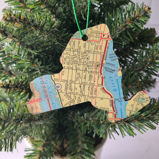 ""47" The American Sign Language and English Secondary School in New York, New York" Map Ornament