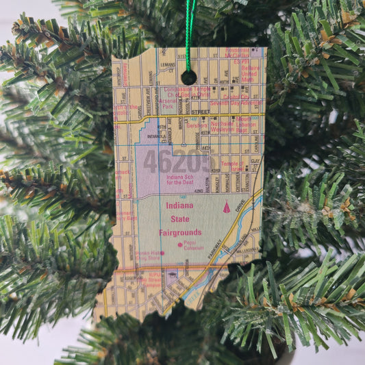 "Indiana School for the Deaf in Indianapolis, Indiana" Map Ornament