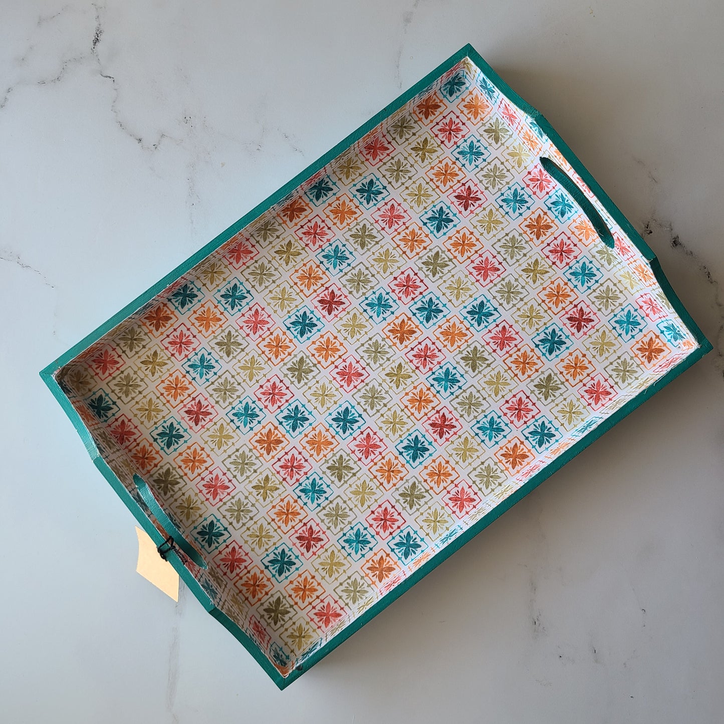 Floral Squares tray