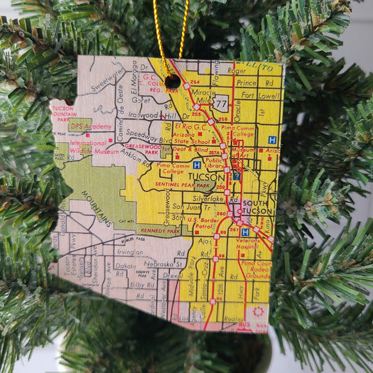 ARIZONA - "Arizona State School for the Deaf and the Blind in Tucson" Map Ornament